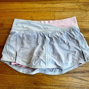 Lululemon Light Gray plaid and Pink Tennis skirt